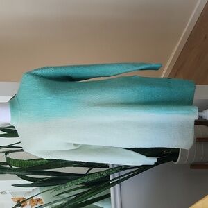 FRNCH Paris Margot Ombre Sweater Dress in Turquoise Size M